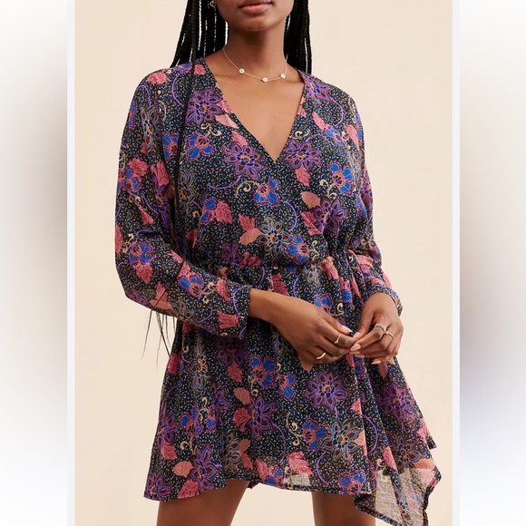 Free People Dresses & Skirts - Free People Teegan Mini Dress in Twilight Combo size Large